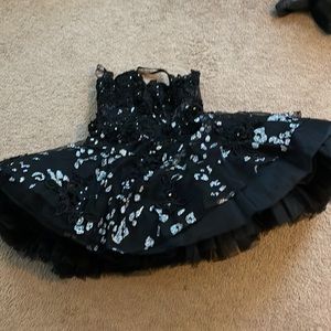 Jovani Black and Silver Embellished Dress